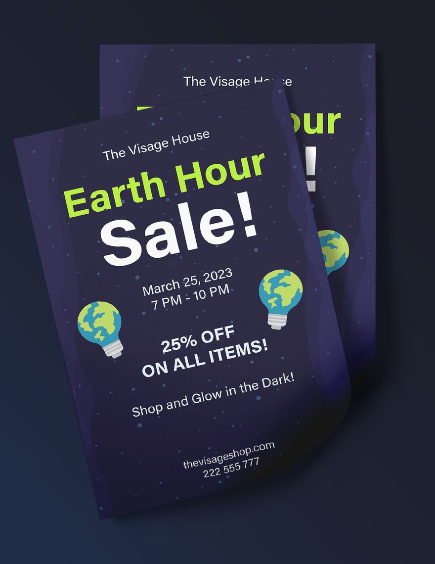 Sale Earth Hour Flyer