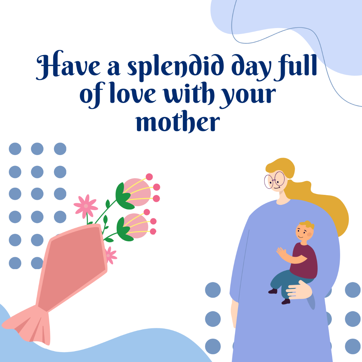 Mother's Day Wishes Vector Template