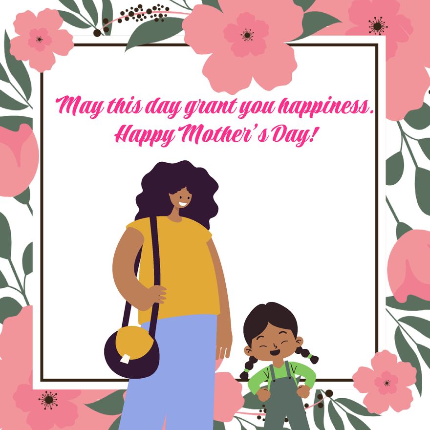 Mother's Day Greeting Card Vector