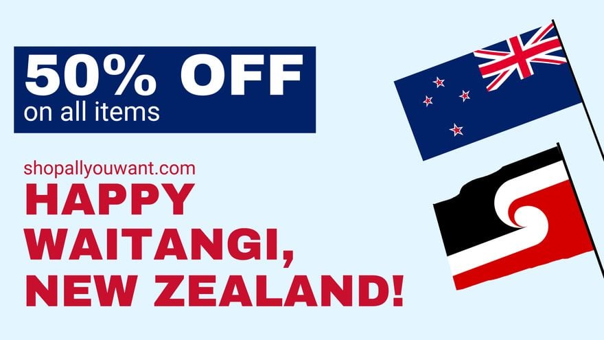 Free Waitangi Day Flyer Background