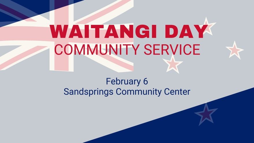 Free Waitangi Day Invitation Background