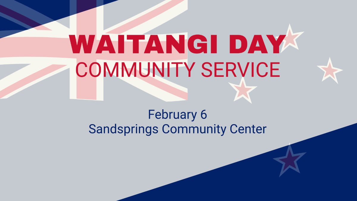 Waitangi Day Invitation Background Template