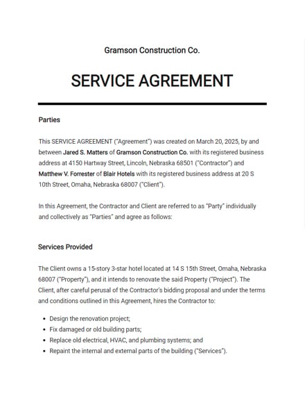 builder client contract template