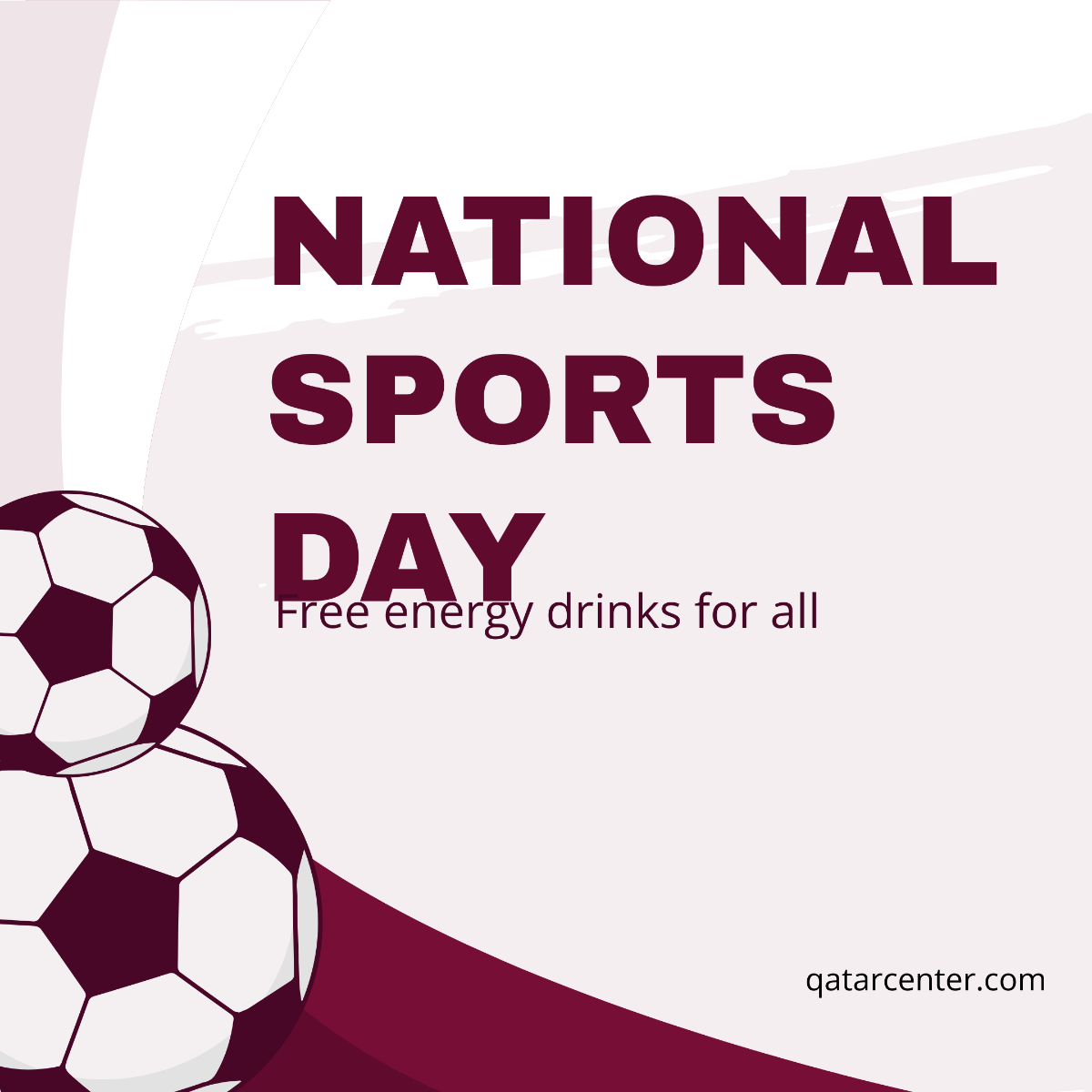 Qatar National Sports Day Poster Vector Template