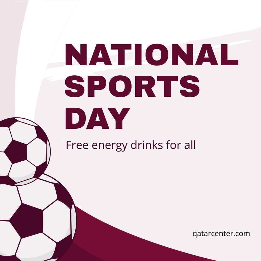 Qatar National Sports Day Poster Vector