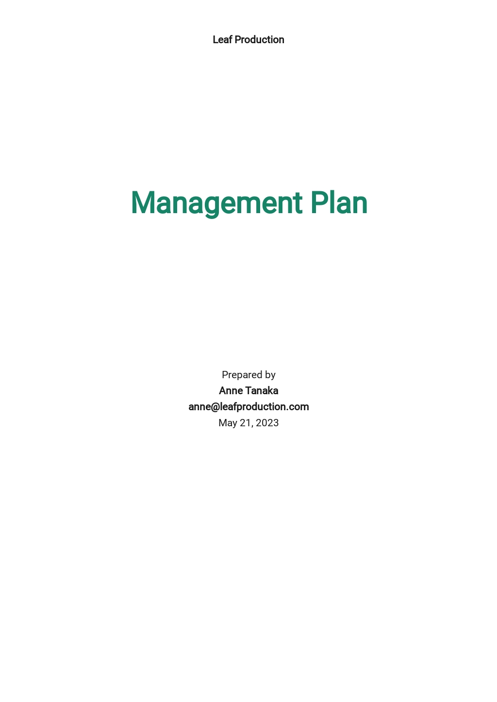 59+ FREE Management Plan Templates [Edit & Download] | Template.net