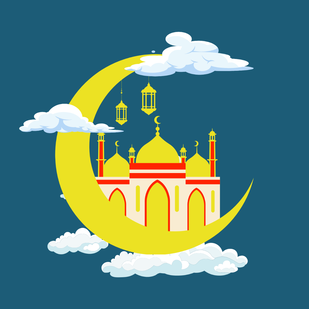 Free Happy Eid al-Fitr Clipart Template