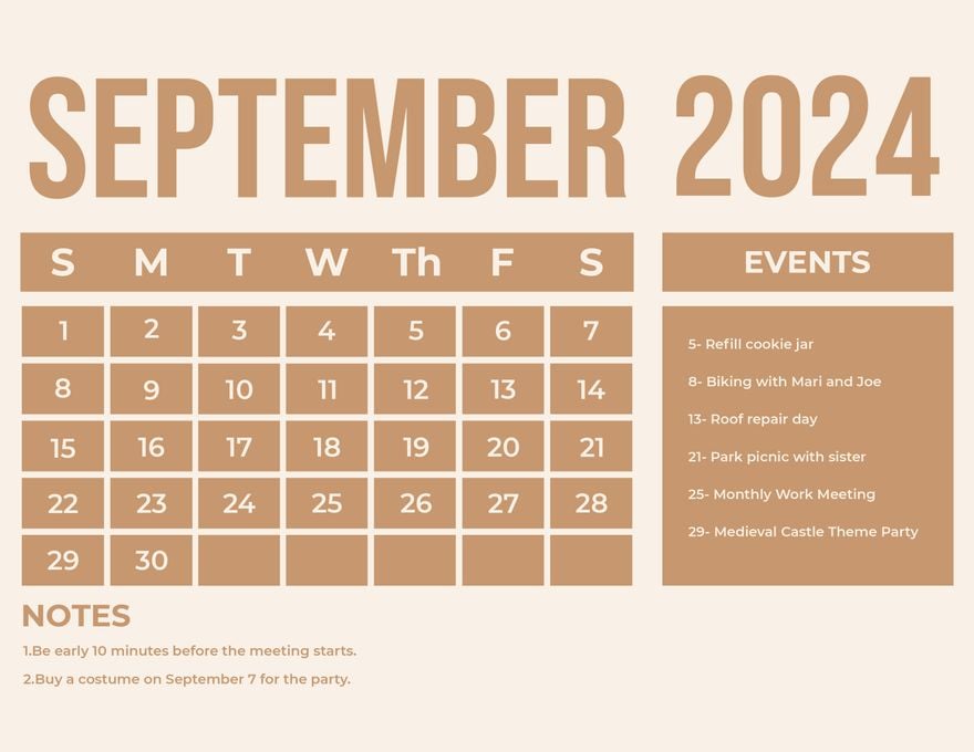 September 2024 Calendar