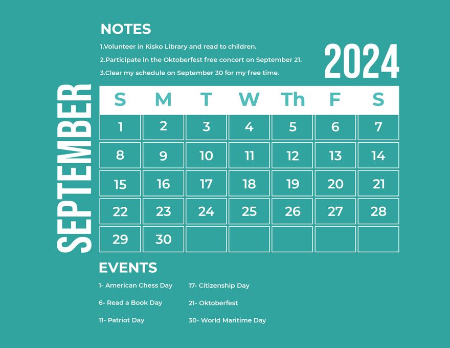  September 2024 Calendar With Holidays Printable Free 2024 CALENDAR 