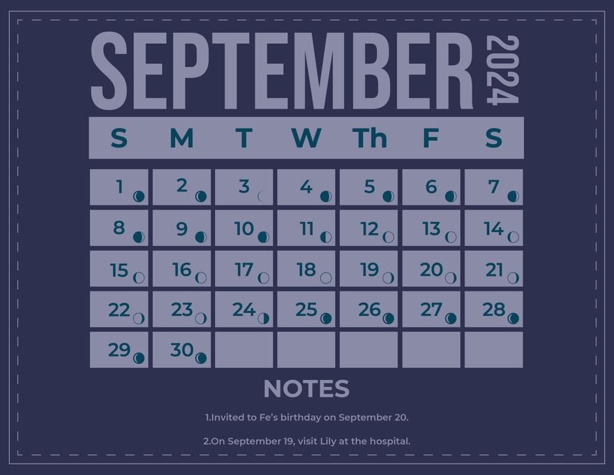 Lunar Calendar September 2024