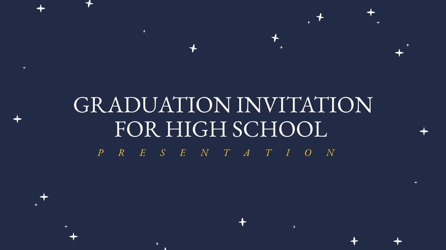 Graduation Invitations for High School Presentation in PDF, PowerPoint, Google Slides
