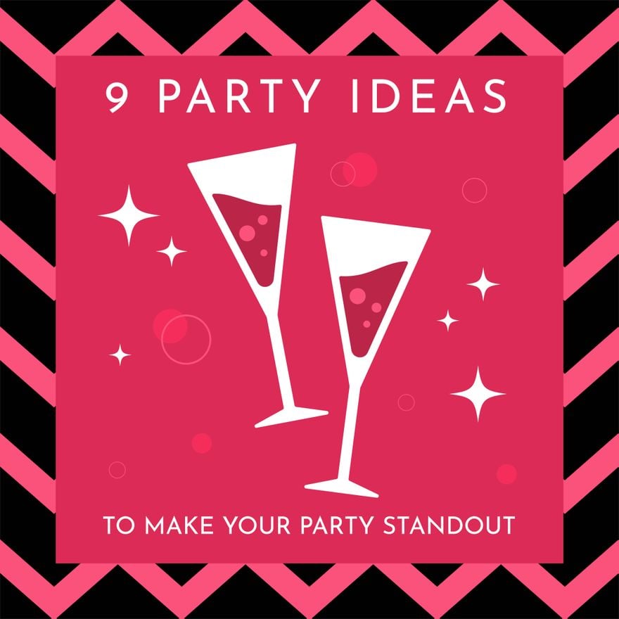 Free Party Ideas Blog Graphic Template in Illustrator, PSD, EPS, SVG, JPG, PNG
