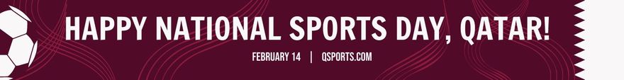 Qatar National Sports Day Website Banner in Illustrator, PSD, EPS, SVG, JPG, PNG