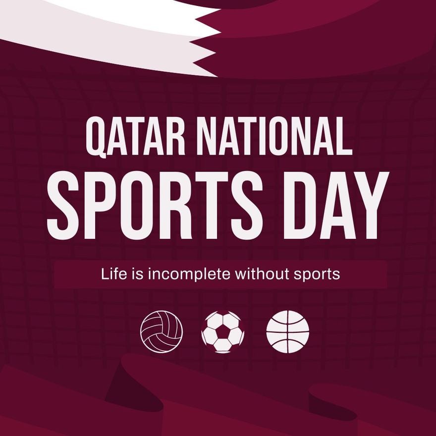 Qatar National Sports Day FB Post in Illustrator, PSD, EPS, SVG, JPG, PNG