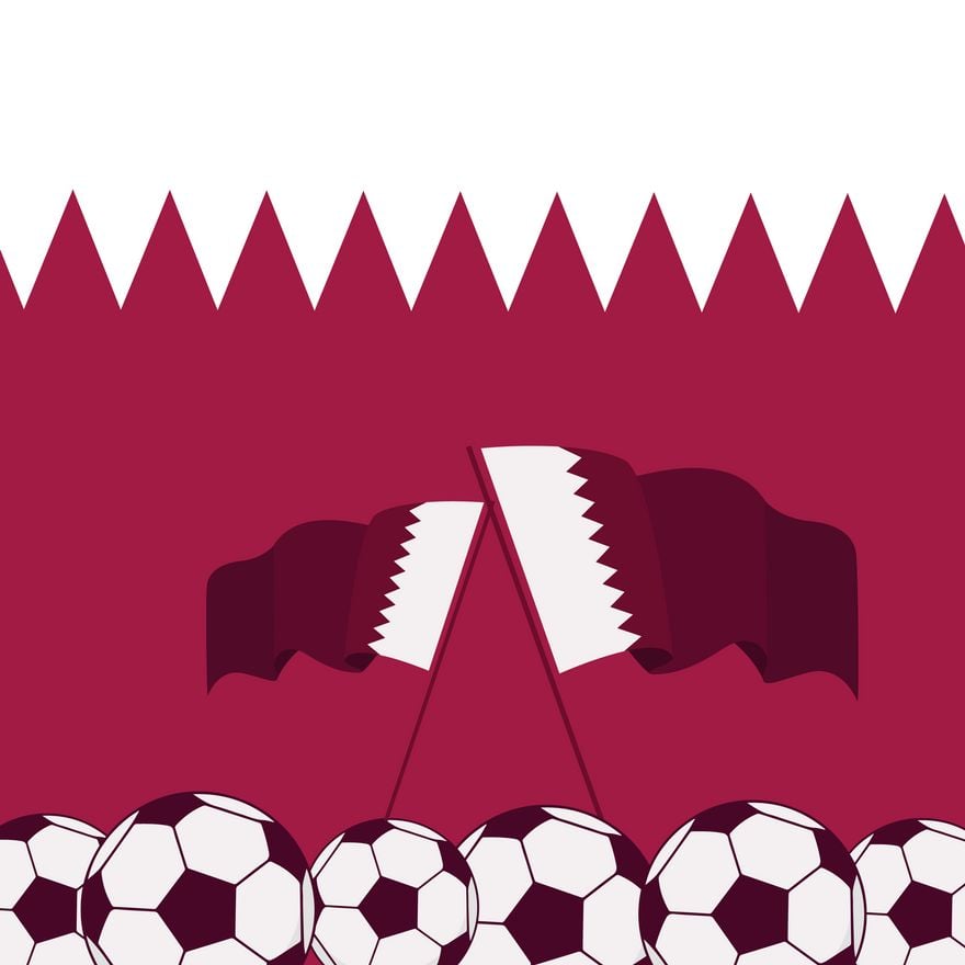 Qatar National Sports Day Clipart Vector