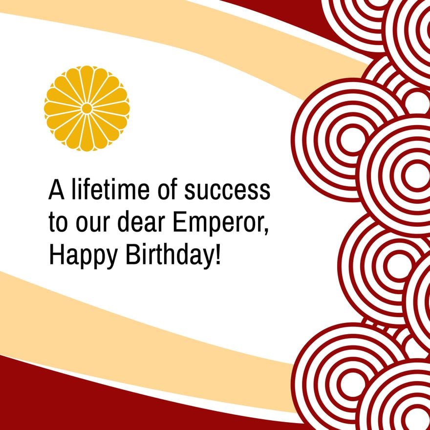 Emperor's Birthday Wishes Vector