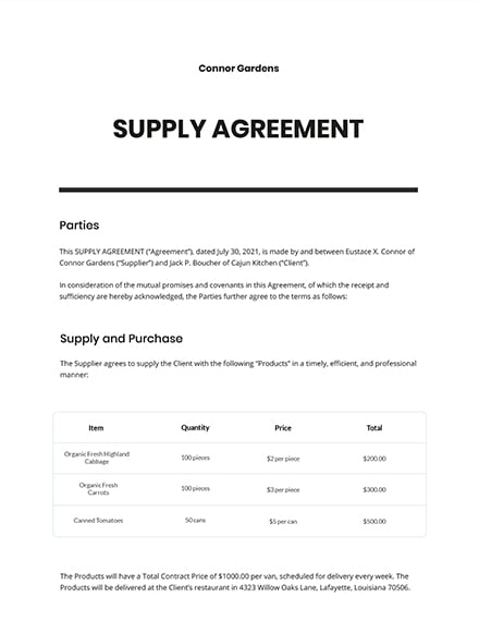 Supplier Rebate Agreement Template
