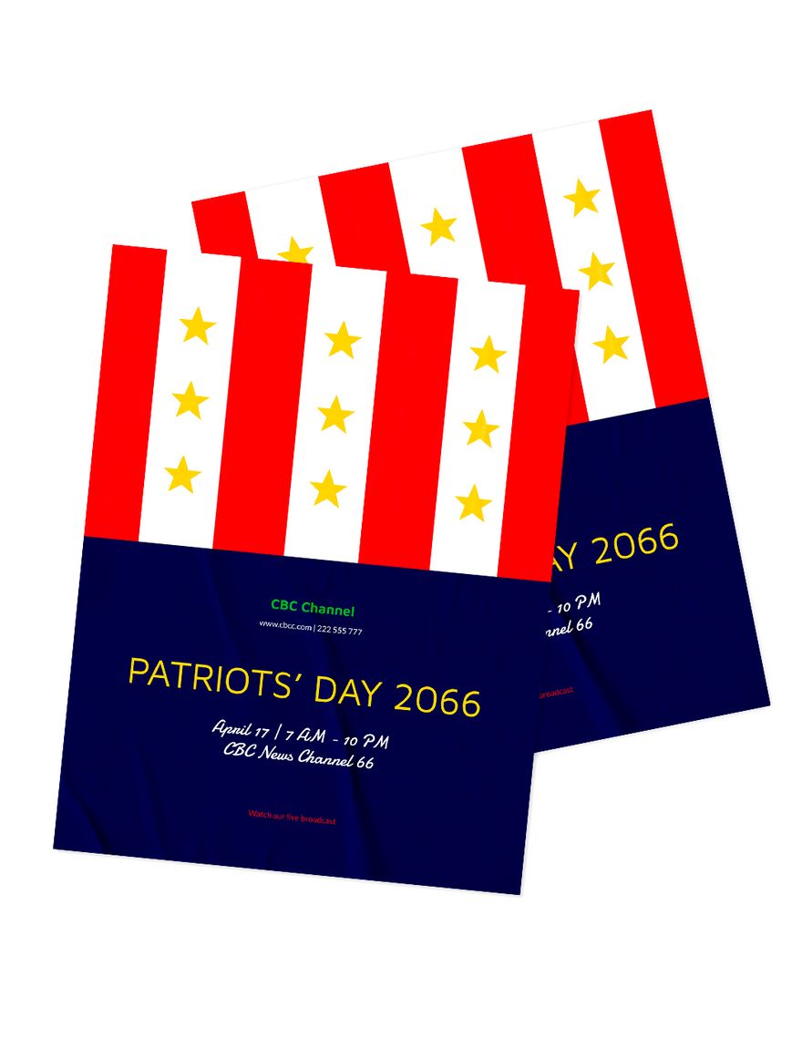 Patriots' Day Advertising Flyer