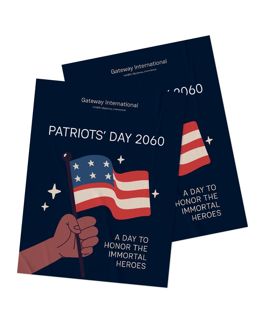 Blank Patriots' Day Flyer