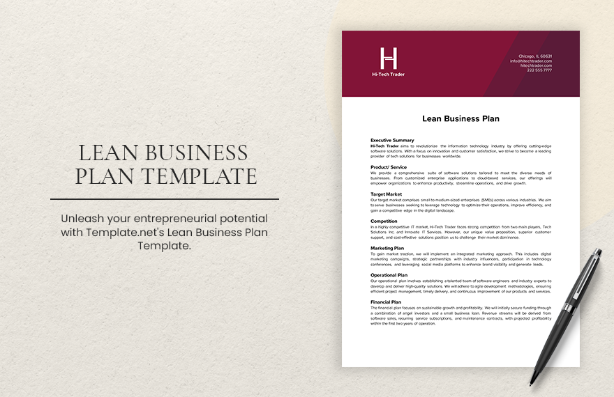 Lean Business Plan Template Download In Word Google Docs Template Lean Business Plan Template Download In Word Google Docs Template