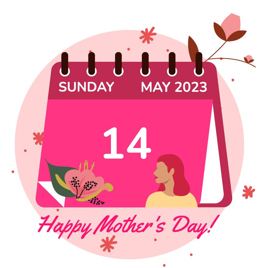 Mother's Day Calendar Vector
