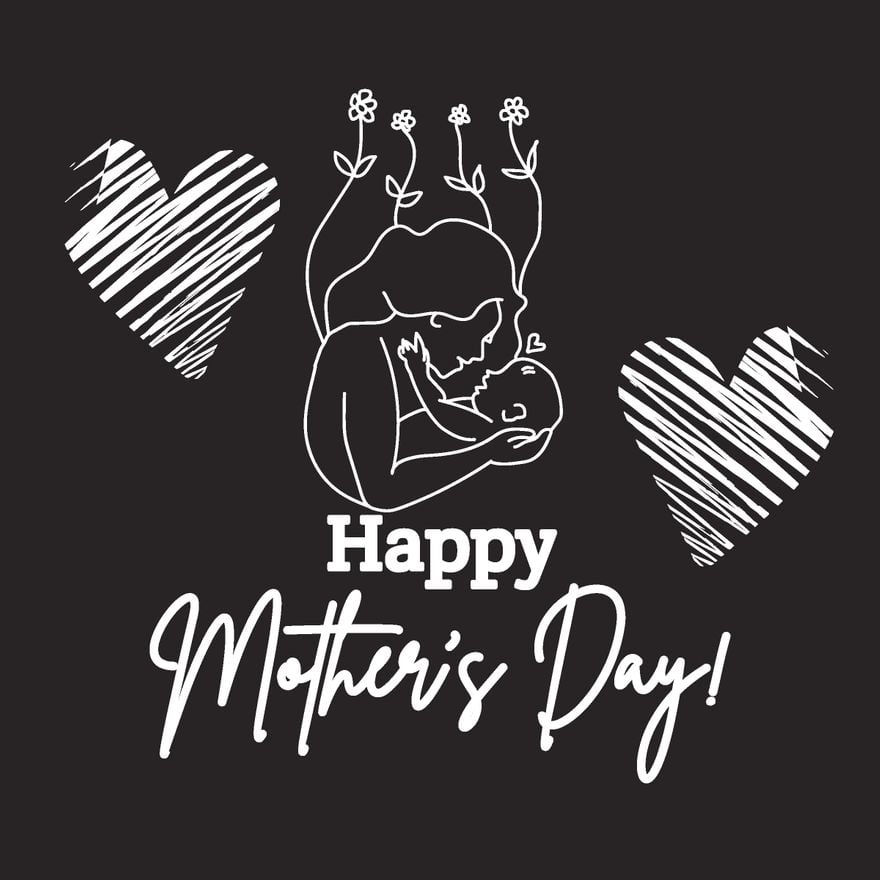 Mother's Day Chalk Design Vector