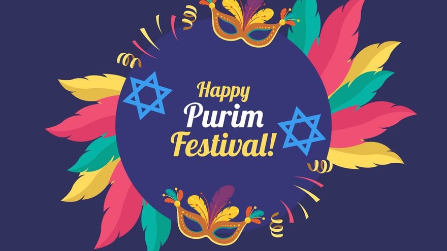 Purim Banner Background