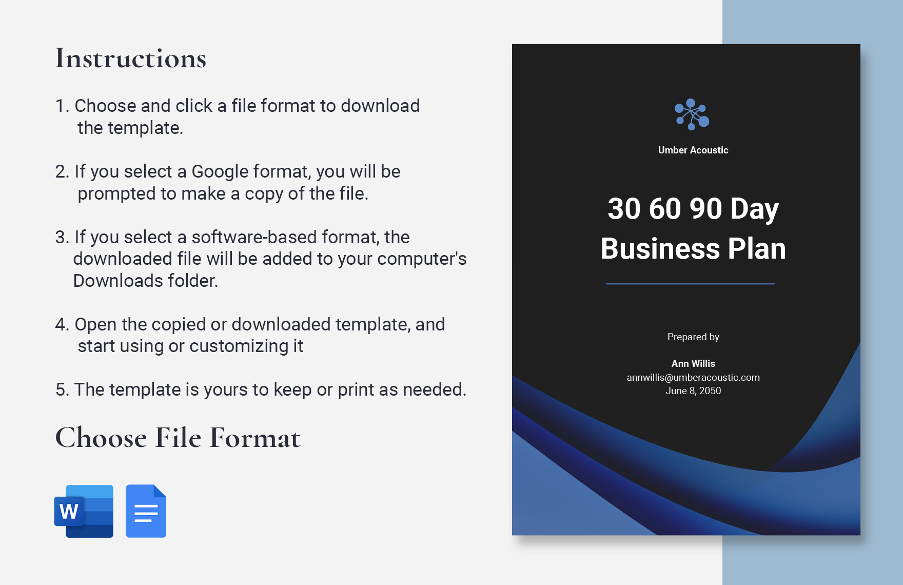 30-60-90-Day Business Plan Template
