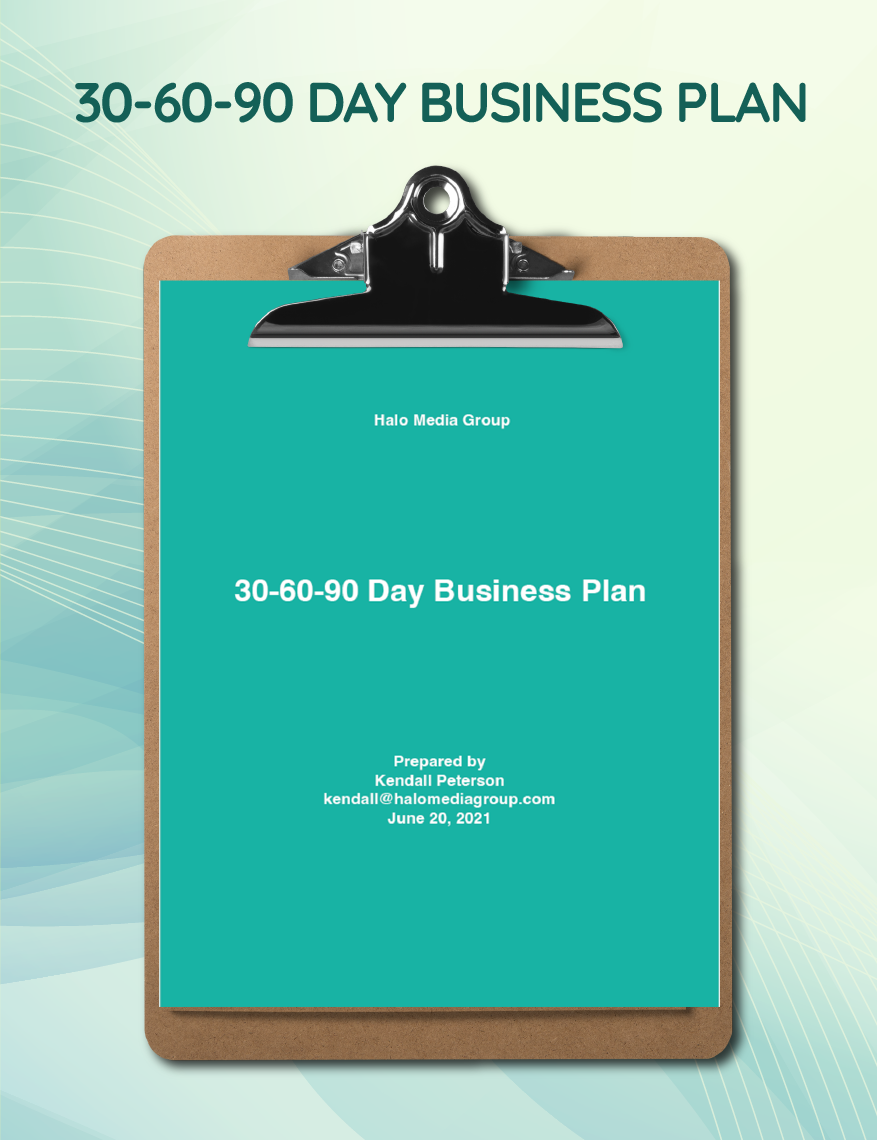 30-60-90-Day Business Plan Template