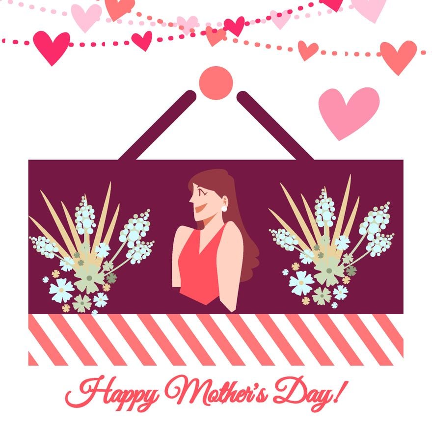 Mother's Day Sign Vector