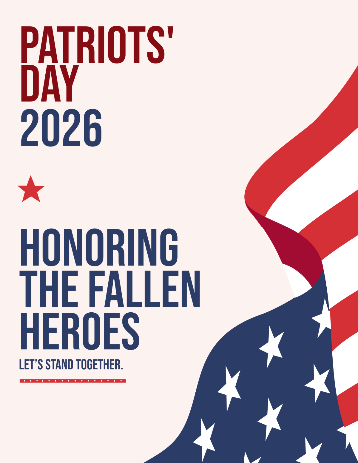 Patriots' Day Flyer Template