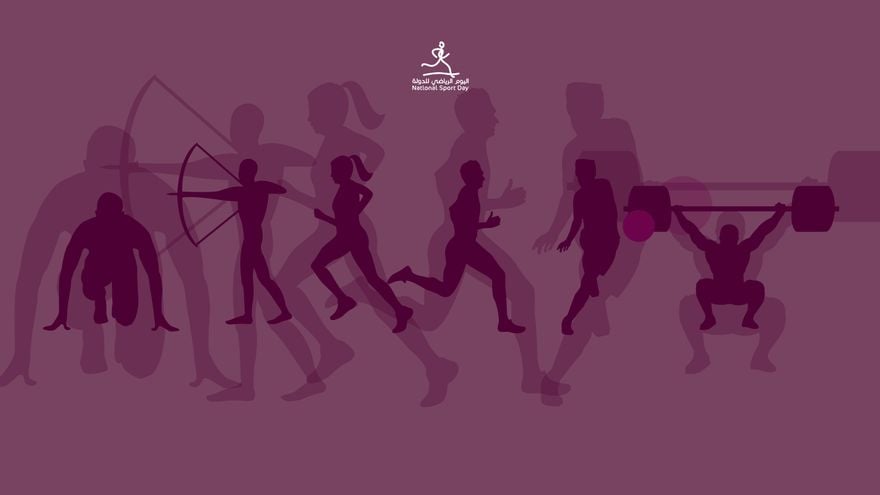 Free High Resolution Qatar National Sports Day Background in PDF, Illustrator, PSD, EPS, SVG, JPG, PNG