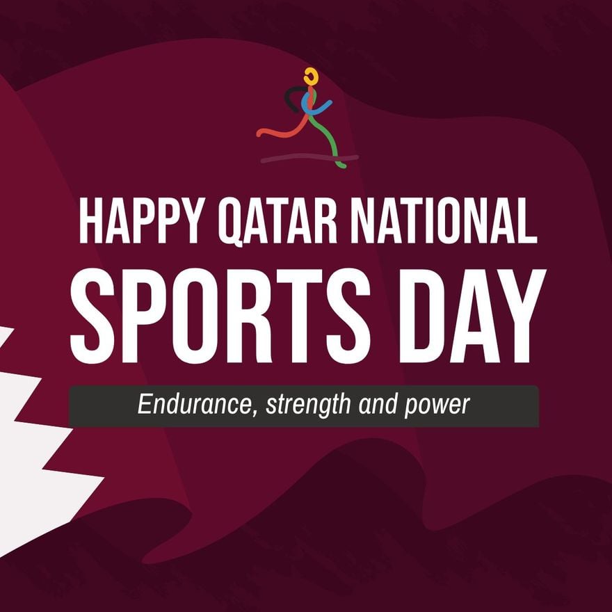 Qatar National Sports Day Whatsapp Post