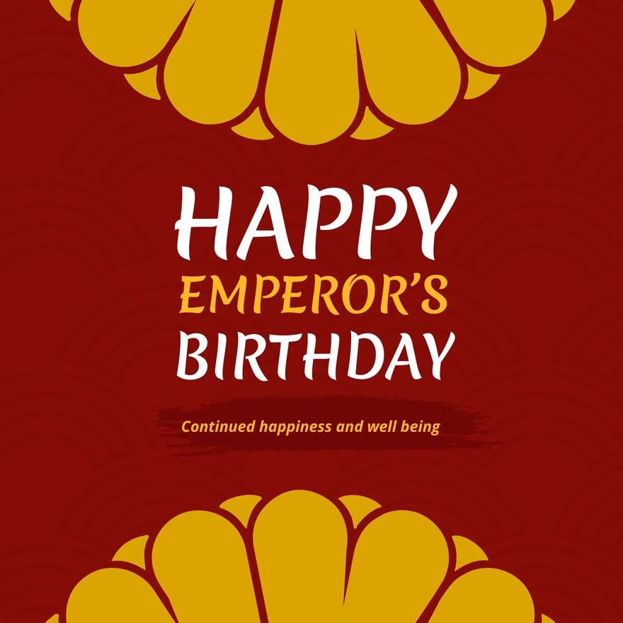 Emperor's Birthday FB Post