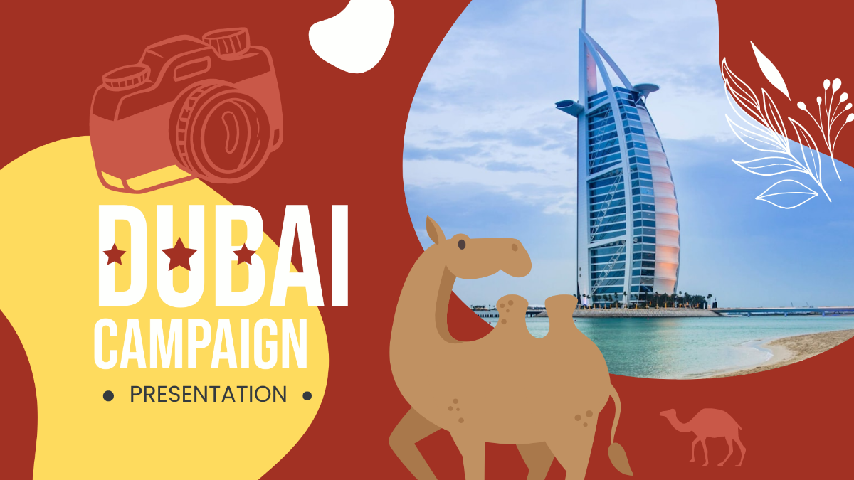 Tourism In Dubai Campaign Presentation Template