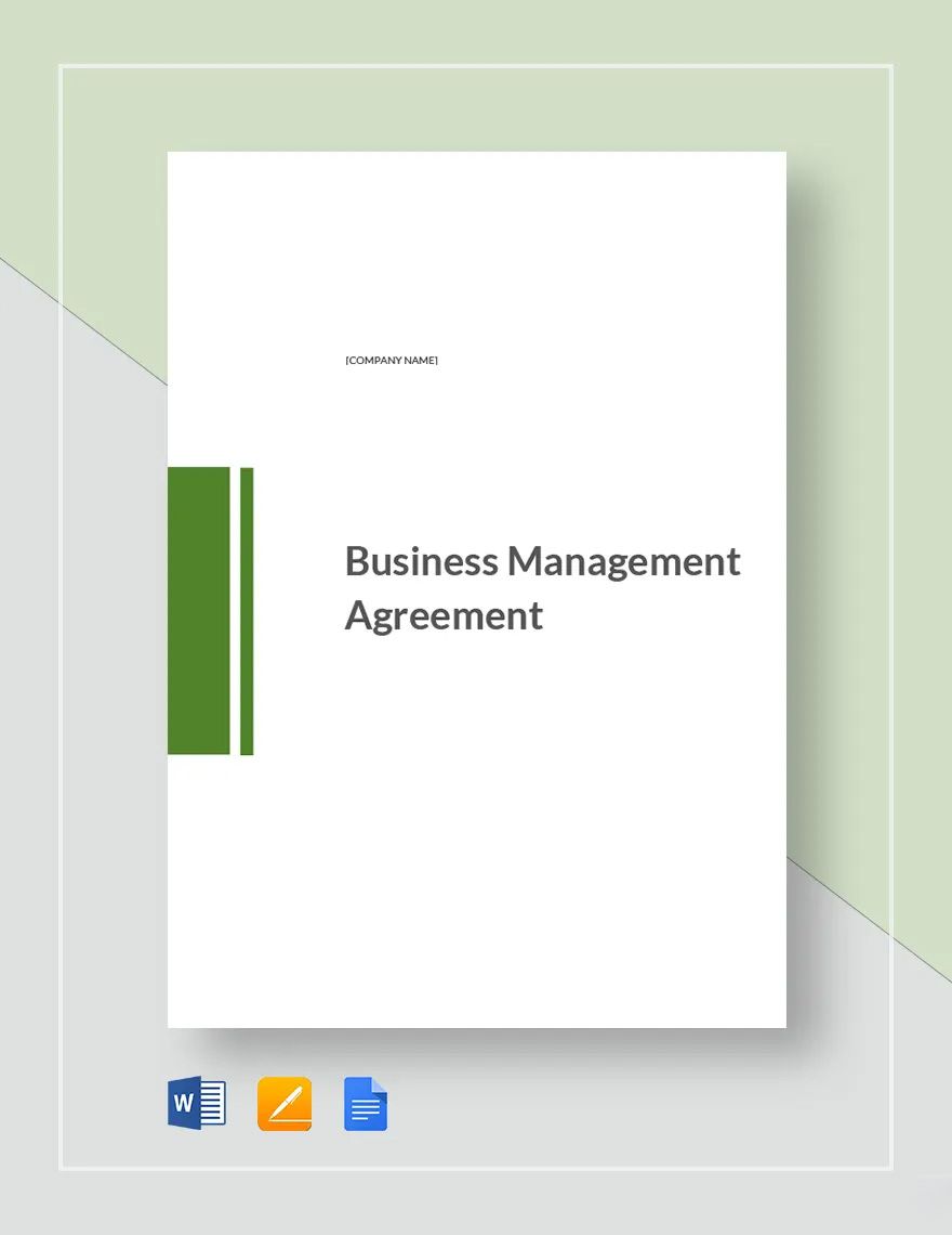 Business Management Agreement Template