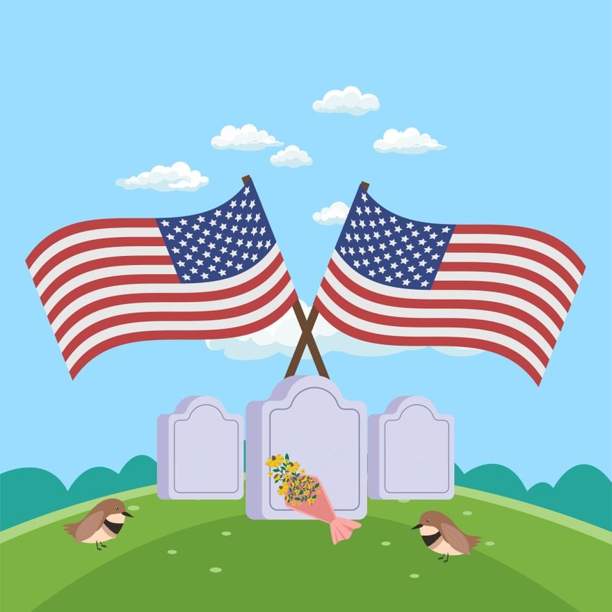 Free Cute Memorial Day Clipart in Illustrator, PSD, EPS, SVG, JPG, PNG