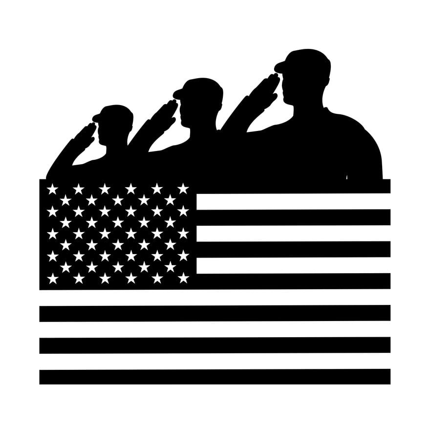 Black And White Memorial Day Clipart