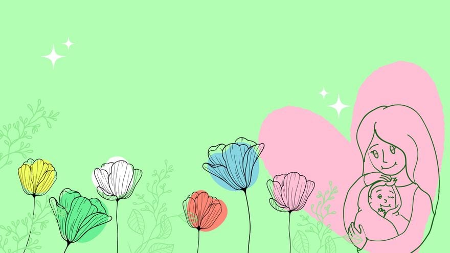 Free Mother's Day Drawing Background in PDF, Illustrator, PSD, EPS, SVG, JPG, PNG