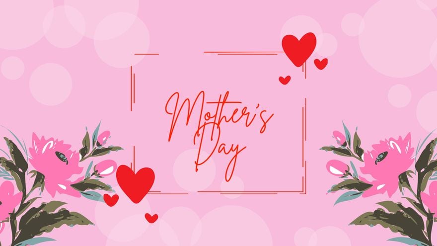 Mother's Day Pink Background - EPS, Illustrator, JPG, PSD, PNG, PDF, SVG |  