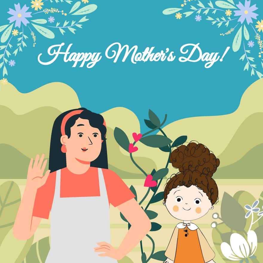 Free Happy Mother's Day Vector in Illustrator, PSD, EPS, SVG, JPG, PNG