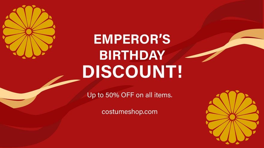 Emperor's Birthday Flyer Background Template