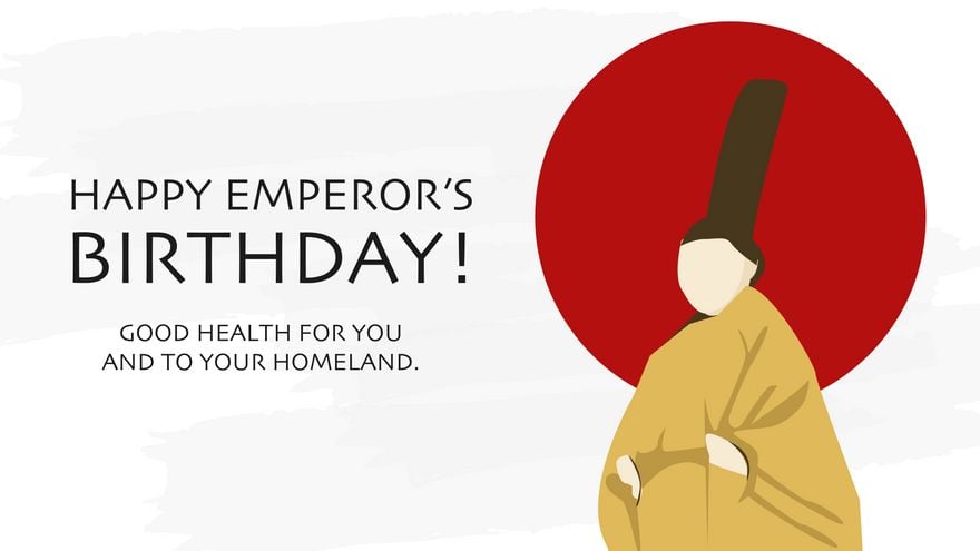 Emperor's Birthday Greeting Card Background