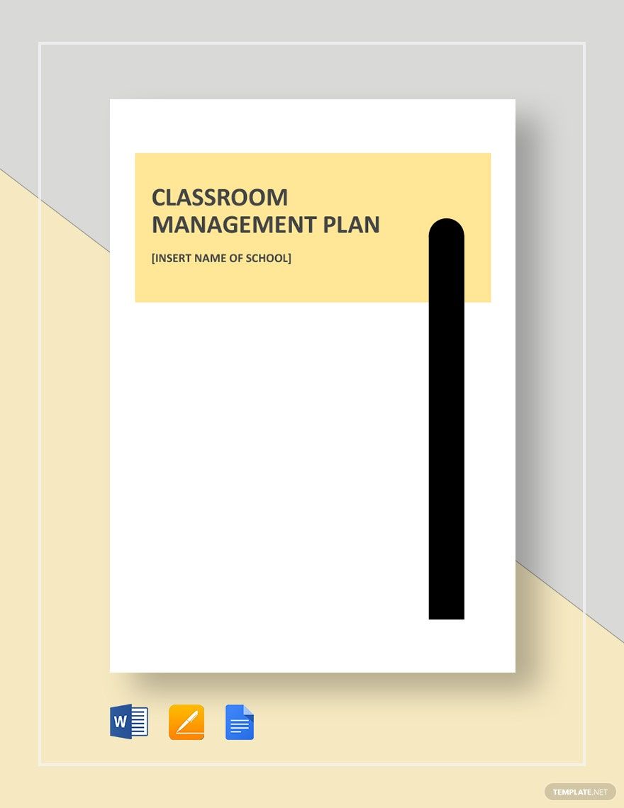 Classroom Management Plan Template