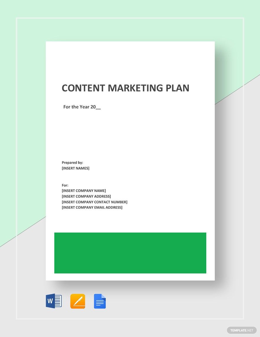 Content Marketing Plan Template