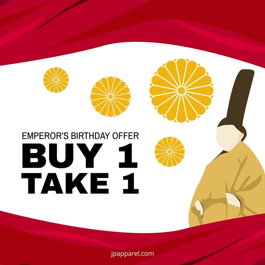 Emperor's Birthday Poster Vector