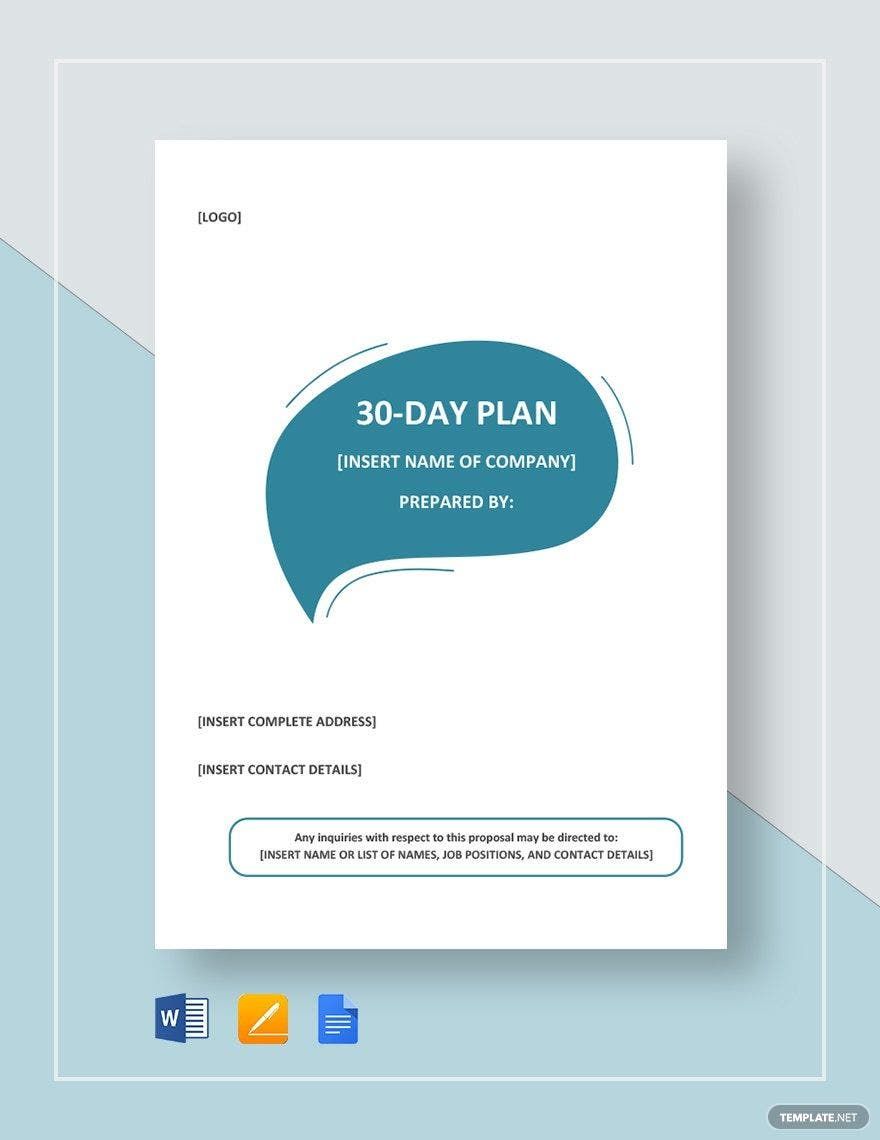 30-Day Plan Template