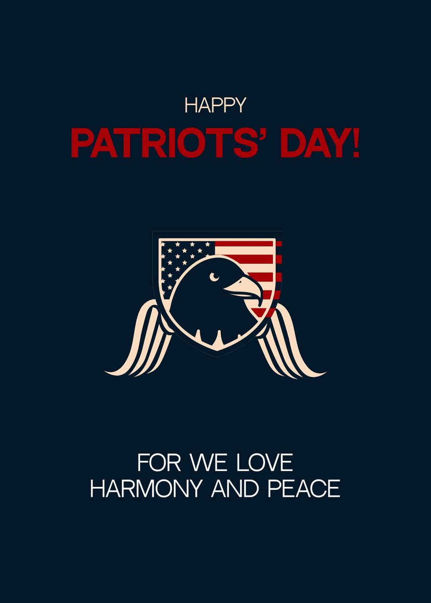 Patriots' Day Greeting Card