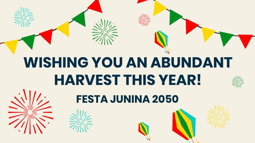Free Festa Junina Wishes Background