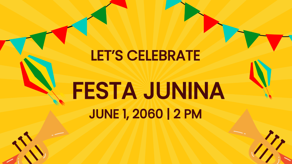 Festa Junina Invitation Background Template